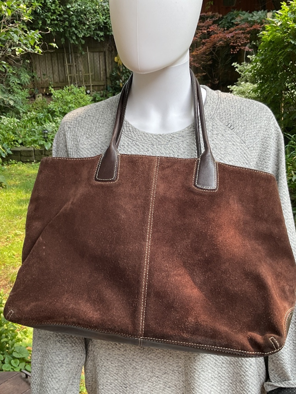 Cole Haan Vintage Suede Leather Tote
